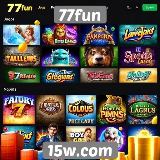 As principais categorias de jogos disponíveis no 77fun